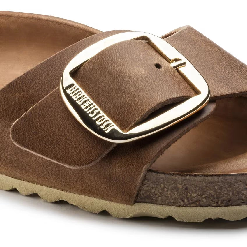 BIRKENSTOCK | SANDALIAS | MUJER | MADRID BIG BUCKLE LEOI COGNAC HEX | MARRÓN