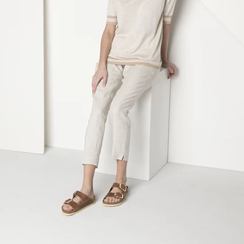 BIRKENSTOCK | SANDALIAS | MUJER | ARIZONA BIG BUCKLE LEOI COGNAC HEX | MARRÓN