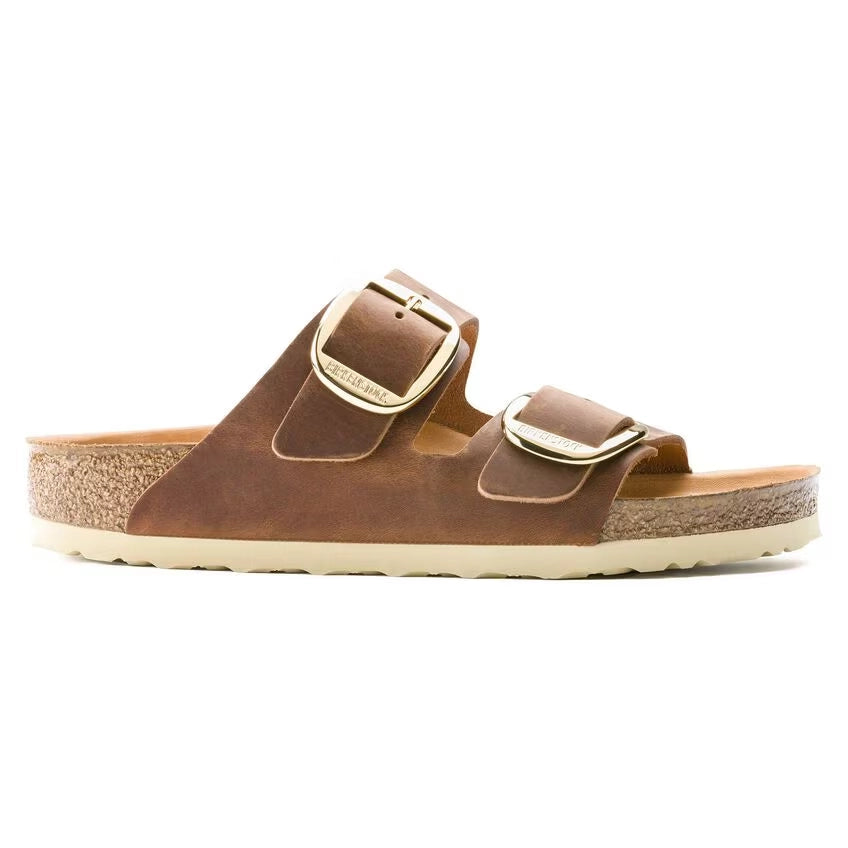 BIRKENSTOCK | SANDALIAS | MUJER | ARIZONA BIG BUCKLE LEOI COGNAC HEX | MARRÓN