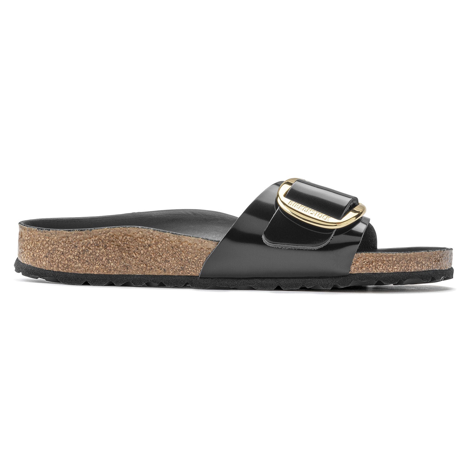 BIRKENSTOCK Madrid BB LENA HIGH Shine Black HEX: black sandals for women