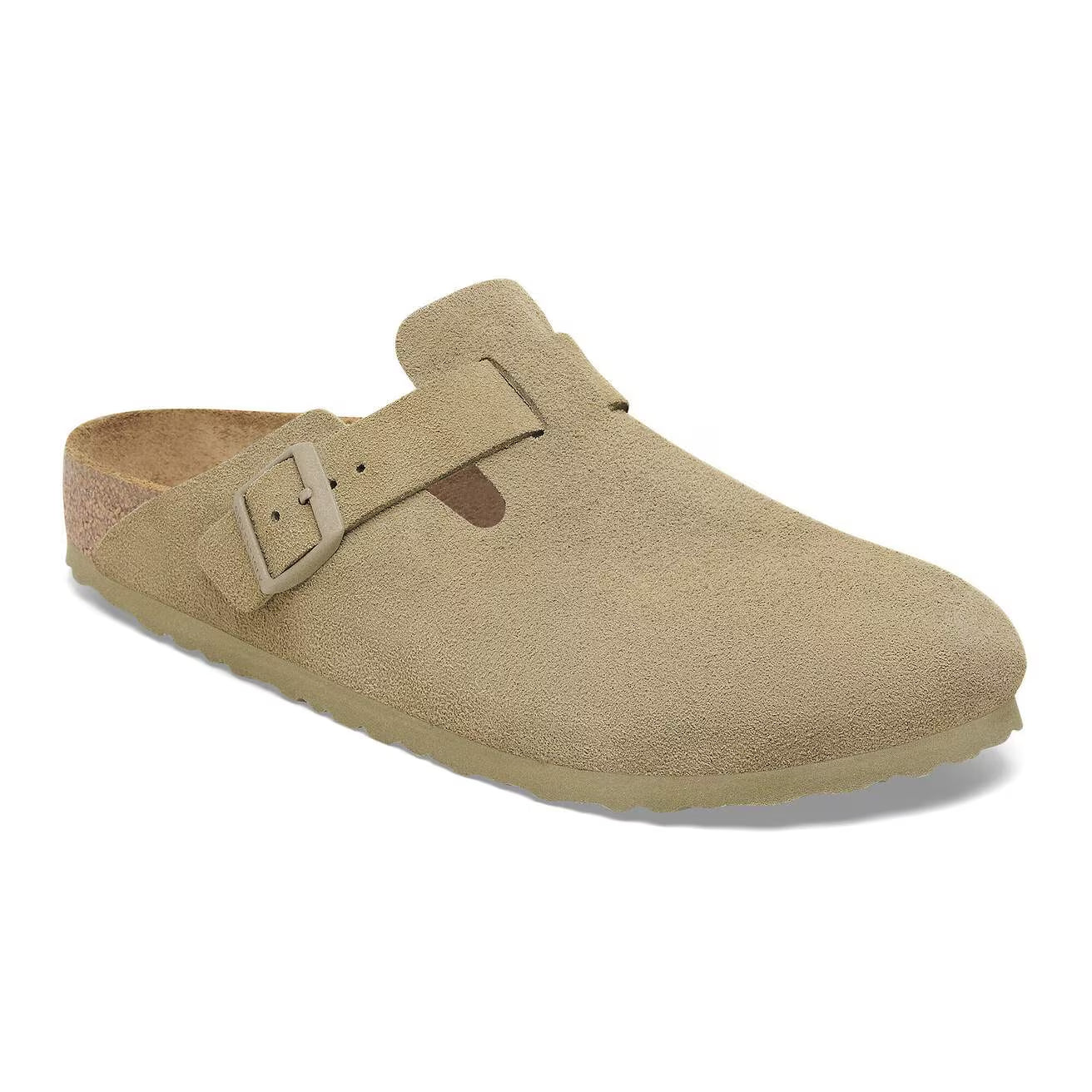BIRKENSTOCK Boston Faded Khaiki Narrow: caqui сабо унисекс