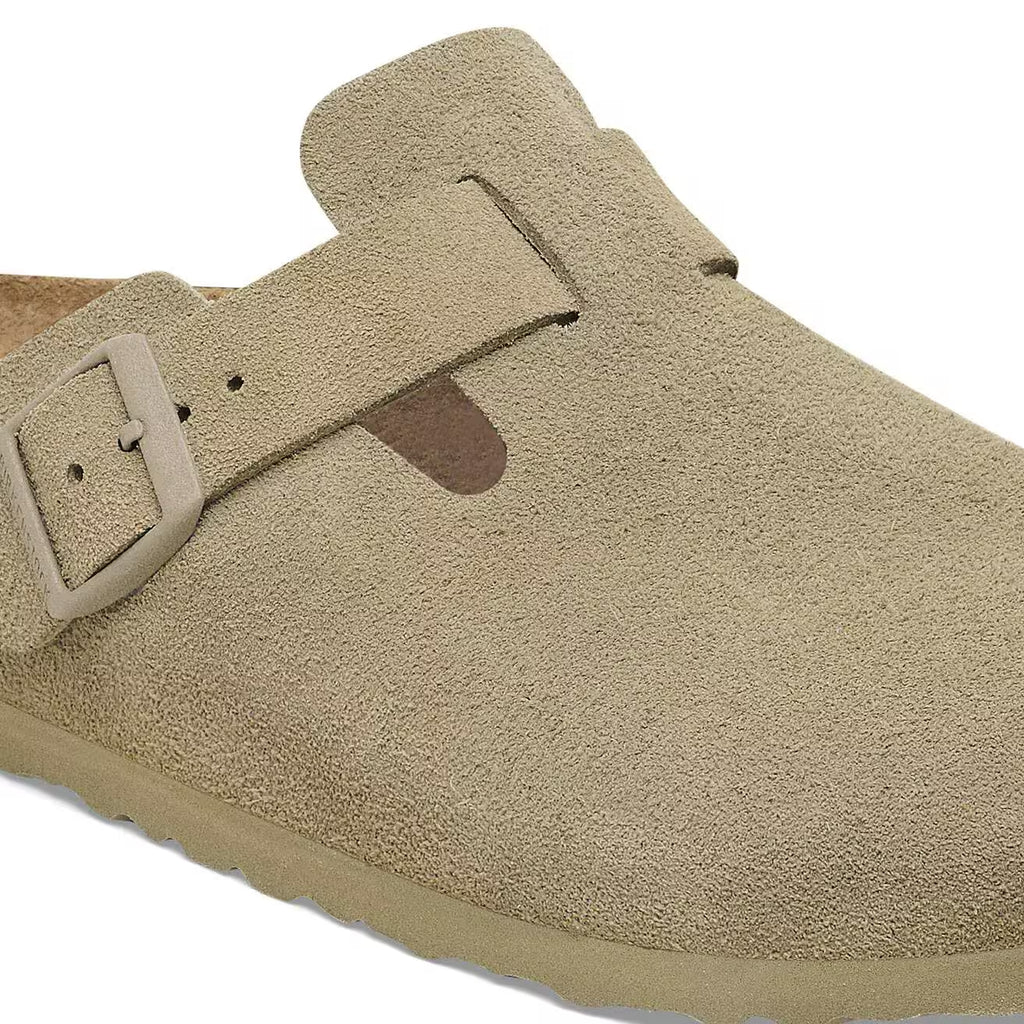 BIRKENSTOCK Boston Faded Khaiki Narrow: caqui esclops unisex