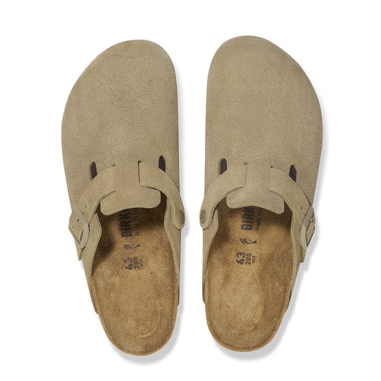 BIRKENSTOCK Boston Faded Khaiki Narrow: caqui сабо унисекс