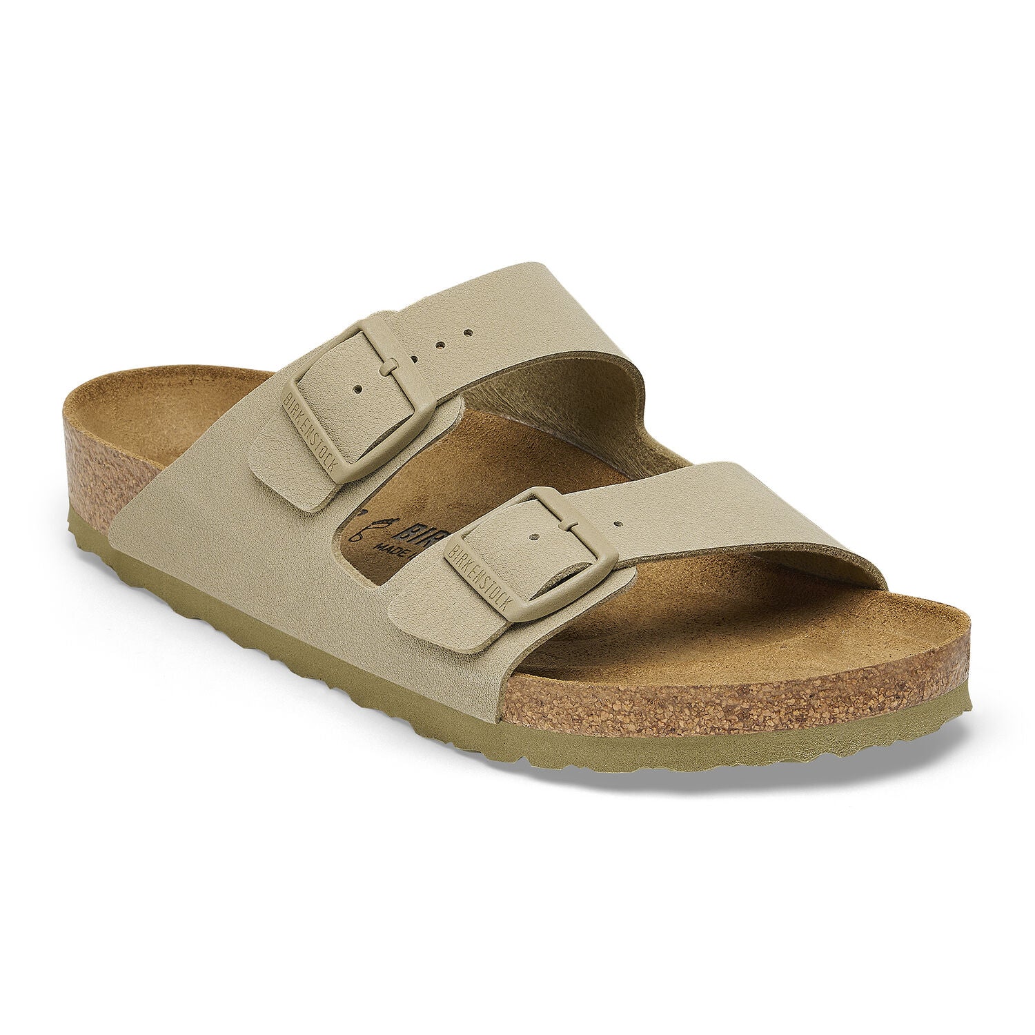 BIRKENSTOCK Arizona Birko FLOR Faded Khaki: caqui сандалии унисекс