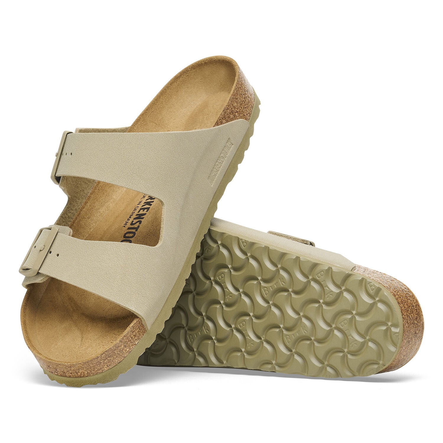 BIRKENSTOCK Arizona Birko FLOR Faded Khaki: caqui сандалии унисекс