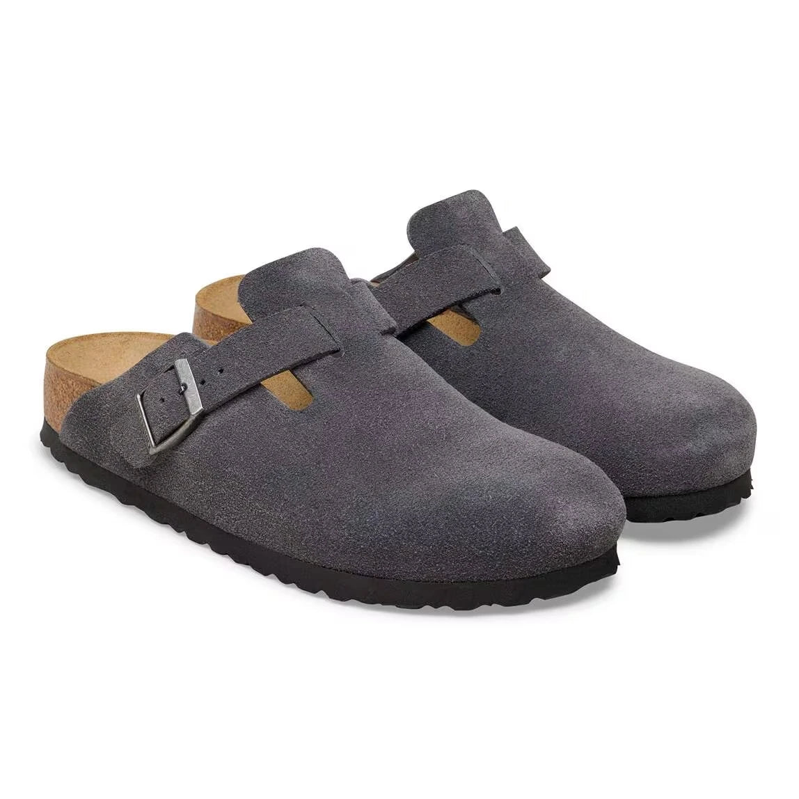 BIRKENSTOCK Boston LEVE Charcoal: 灰色 木屐 中性
