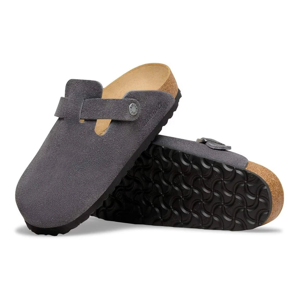 BIRKENSTOCK Boston LEVE Charcoal: 灰色 木屐 中性