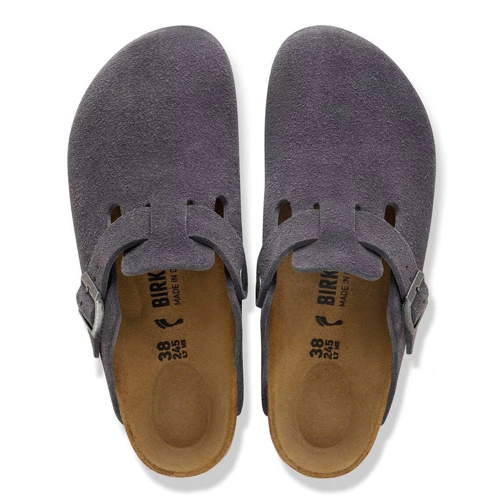 BIRKENSTOCK Boston LEVE Charcoal: 灰色 木屐 中性