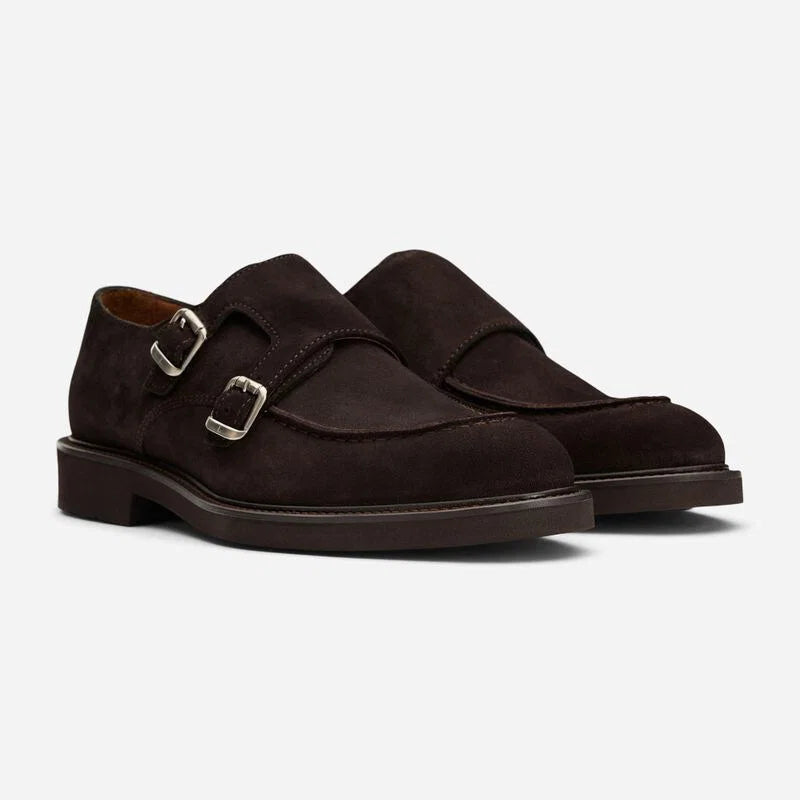 LOTTUSSE | ZAPATOS DE VESTIR | HOMBRE | DOBLE HEBILLA BUCKSTER MOKA | MARRON