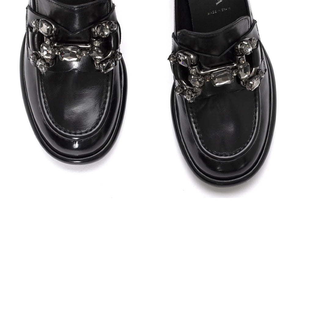 PONS QUINTANA Emilia Royal Nepal Negro: noir mocassins pour femme