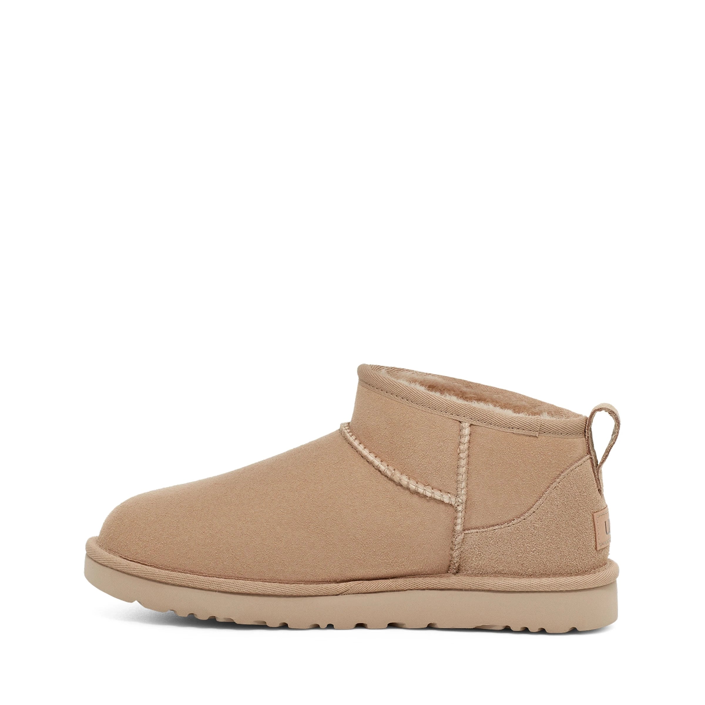 UGG Classic Ultra MINI SAND: beige ankle boots for women