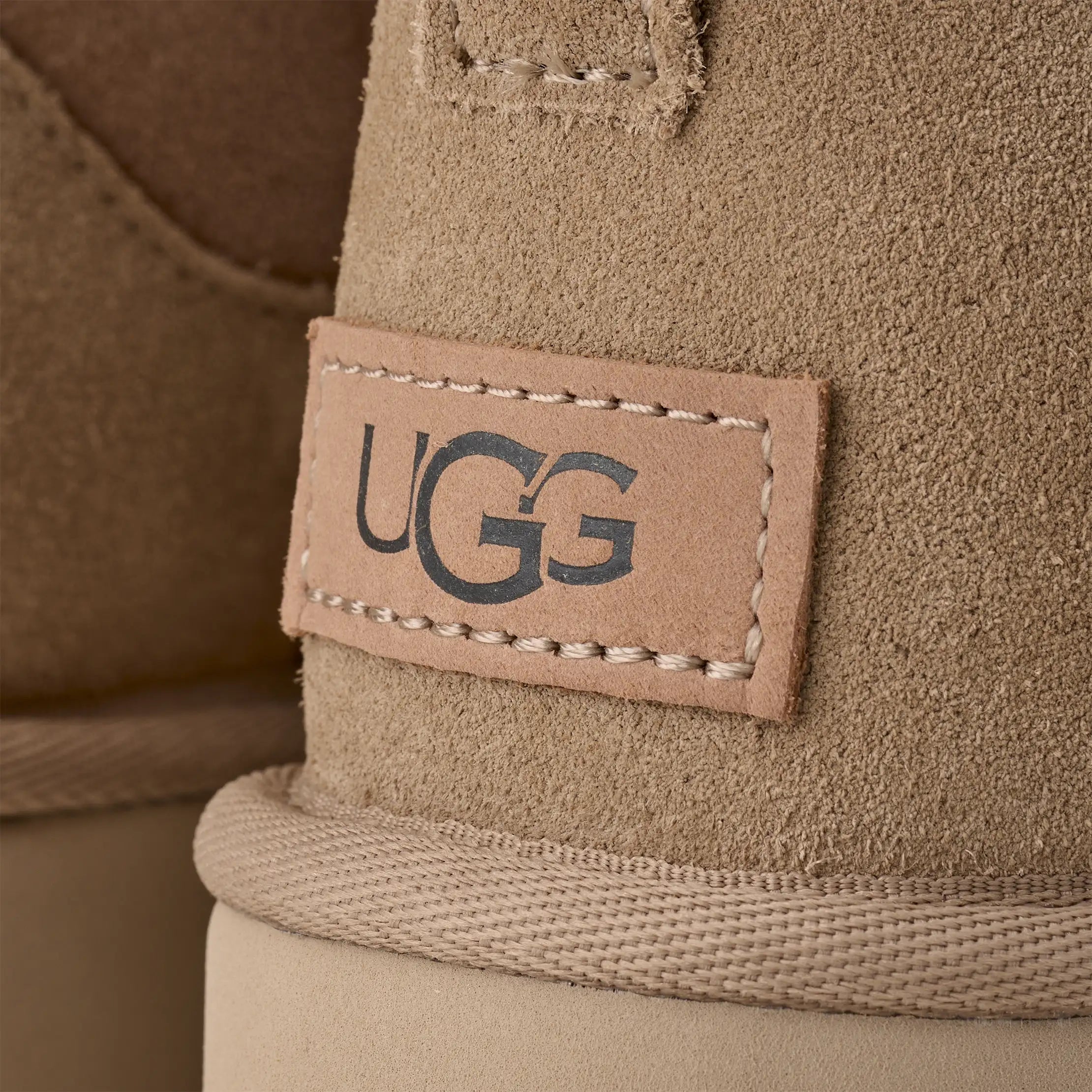 UGG Classic Ultra MINI SAND: beige ankle boots for women