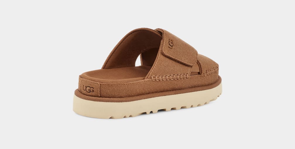 UGG W Goldenstar Cross Slide Chestnut: marró sandàlies per a dona