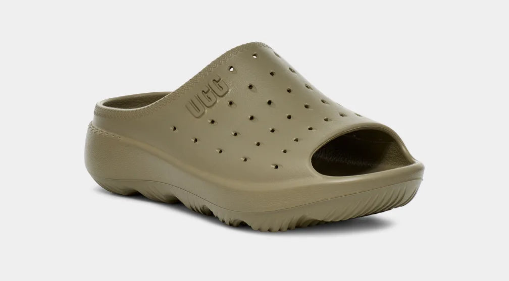 UGG M Slide IT Burnt Olive: green sandals unisex
