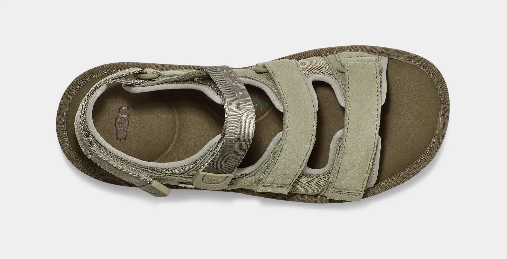 UGG M Goldencoast Multistrap Shaded Clover: green sandals unisex