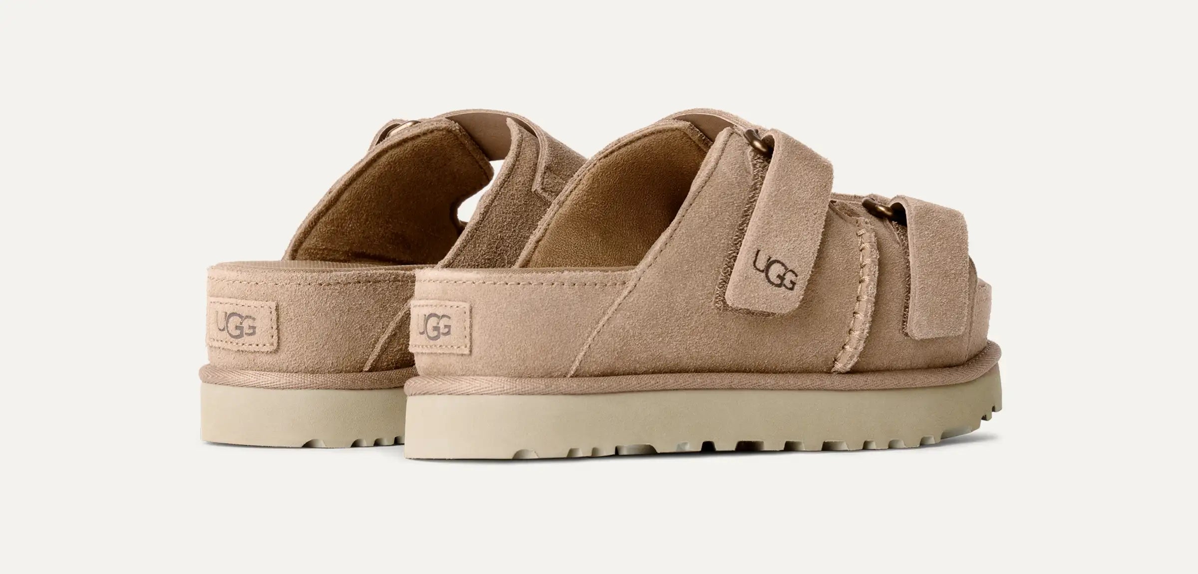 UGG W Goldenstar HIGH Slide: beix sandàlies per a dona