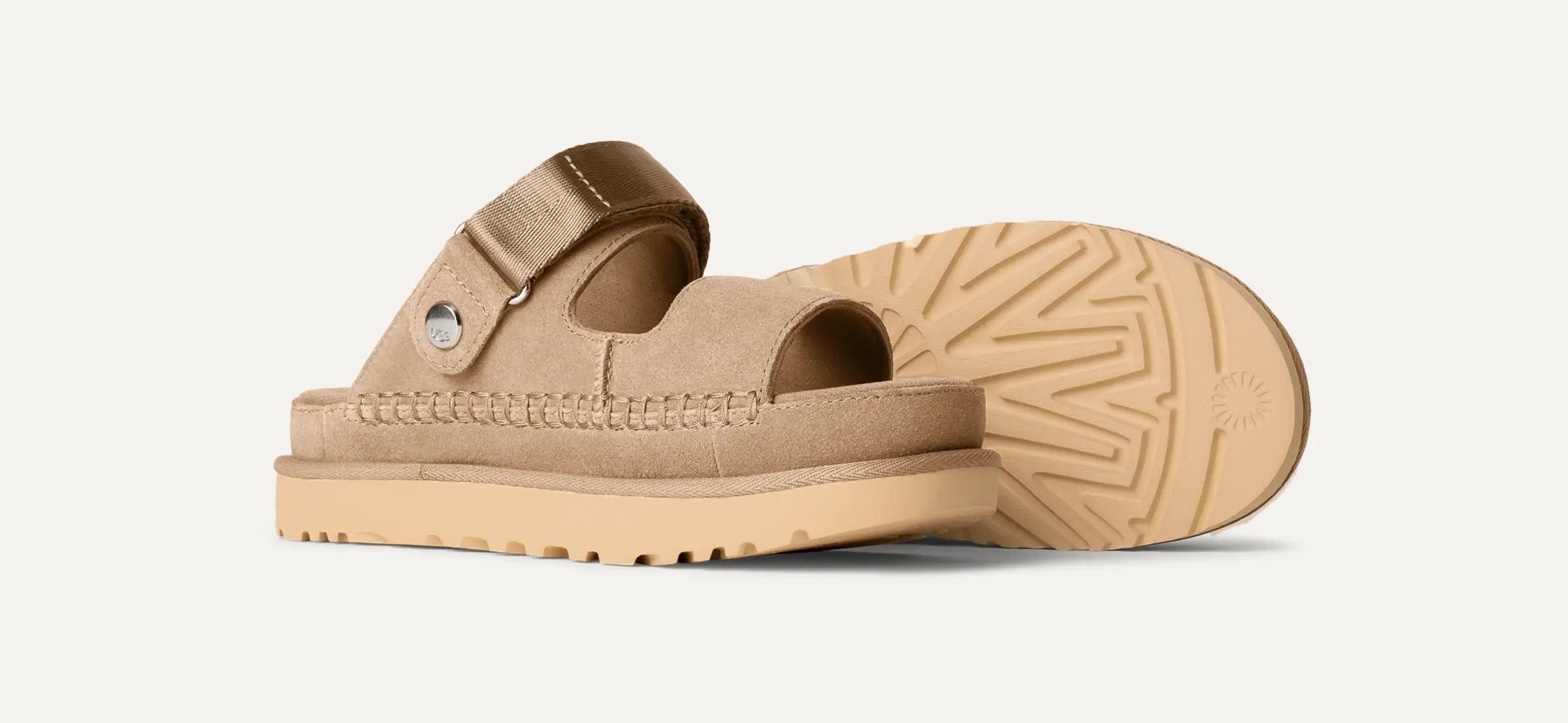 UGG W Goldenstar Glide: beige sandals for women