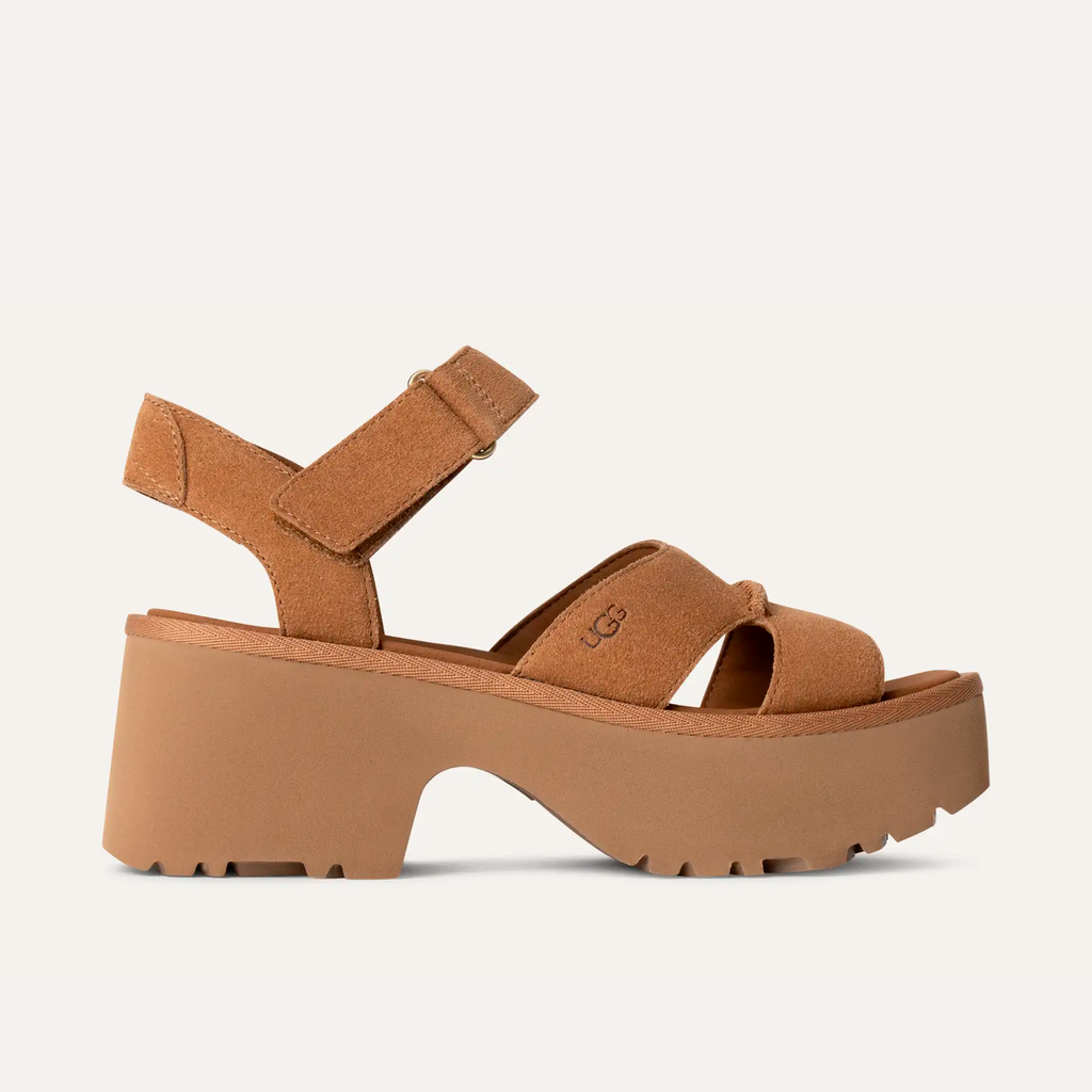 UGG W NEW Heights Ankle Strap: коричневий сандалі для жінок