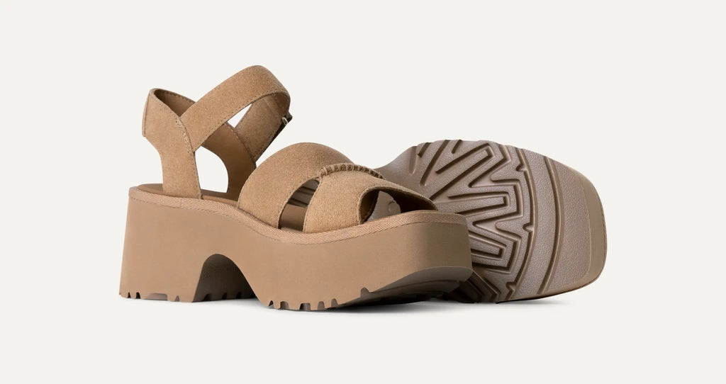 UGG W NEW Heights Ankle Strap: коричневий сандалі для жінок
