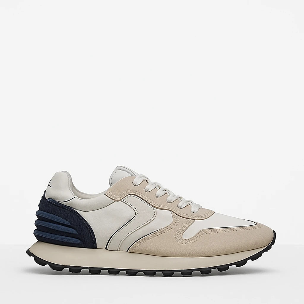 VOILE BLANCHE Paris Power MAN Suede/nylon OFF White-blue: blau Sneaker für Herren