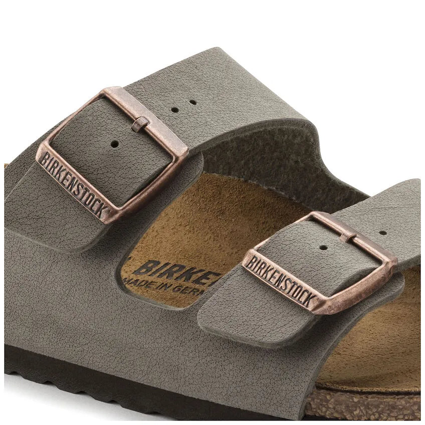 BIRKENSTOCK Arizona Birko-flor Nubuck Stone, сірий сандалі унісекс у Tascón