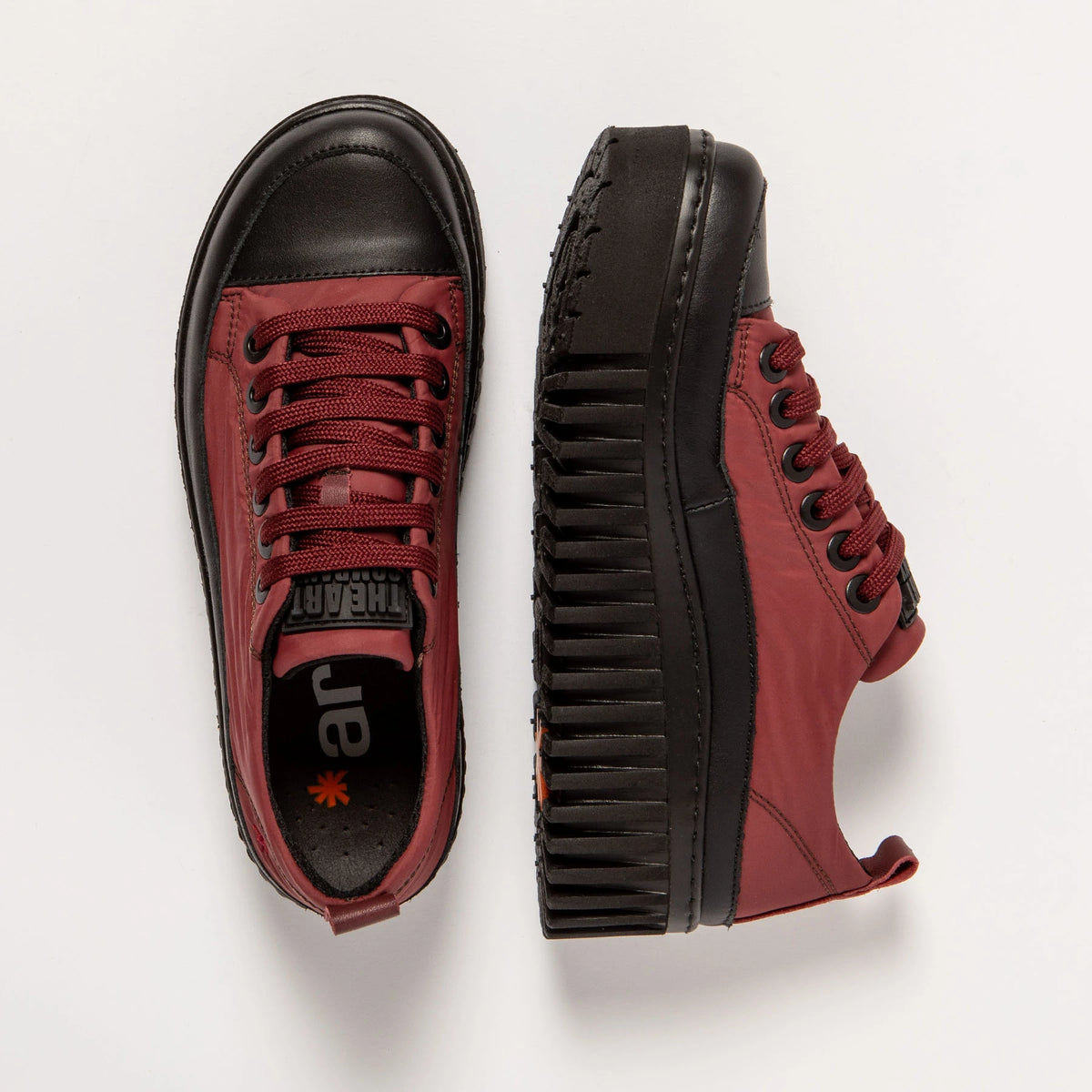 ART | SNEAKERS | MUJER | 1518 BRIGHTON NYLON BURDEOS-BLACK | ROJO
