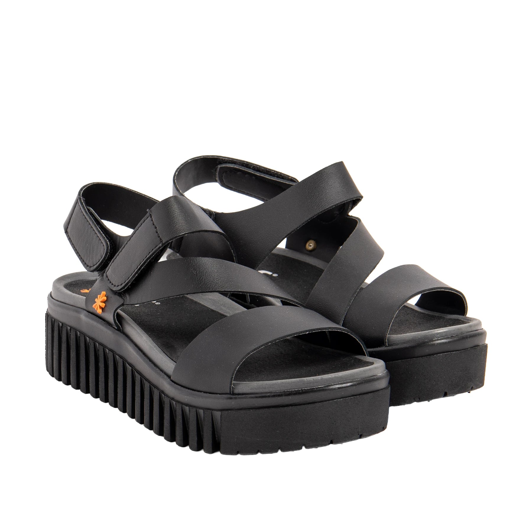 ART Brighton Nappa Black: black sandals for women
