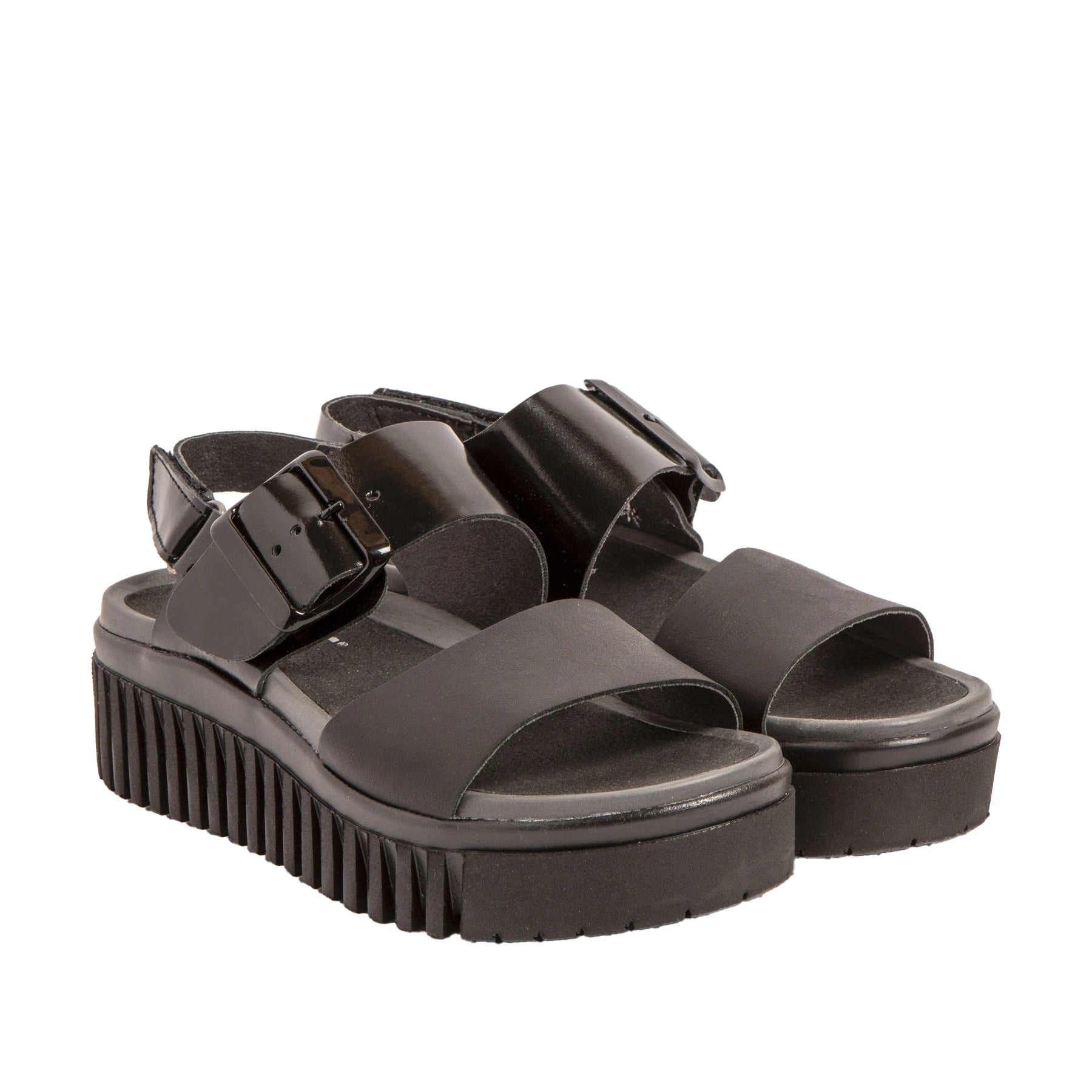 ART Brighton Multi Negro: black sandals for women