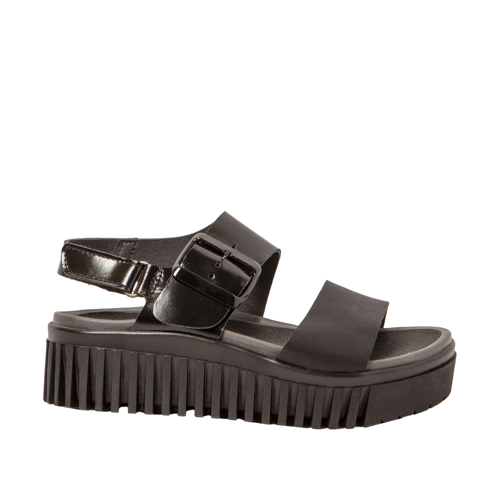 ART Brighton Multi Negro: black sandals for women