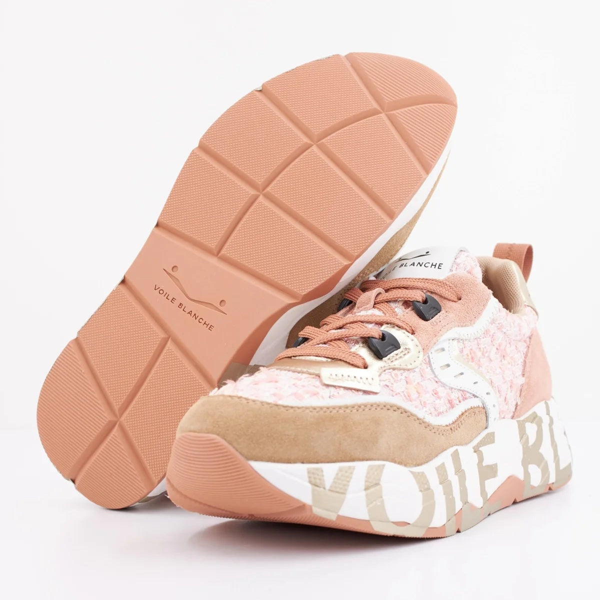 VOILE BLANCHE CLUB105: pink trainers for women