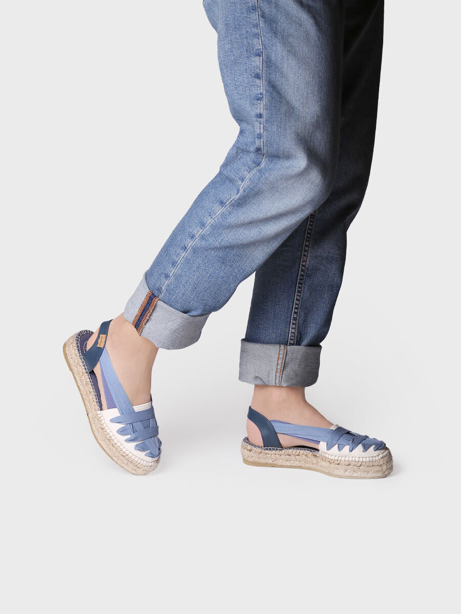 TONI PONS RIO CU TEXA: blau espadrilles per a dona