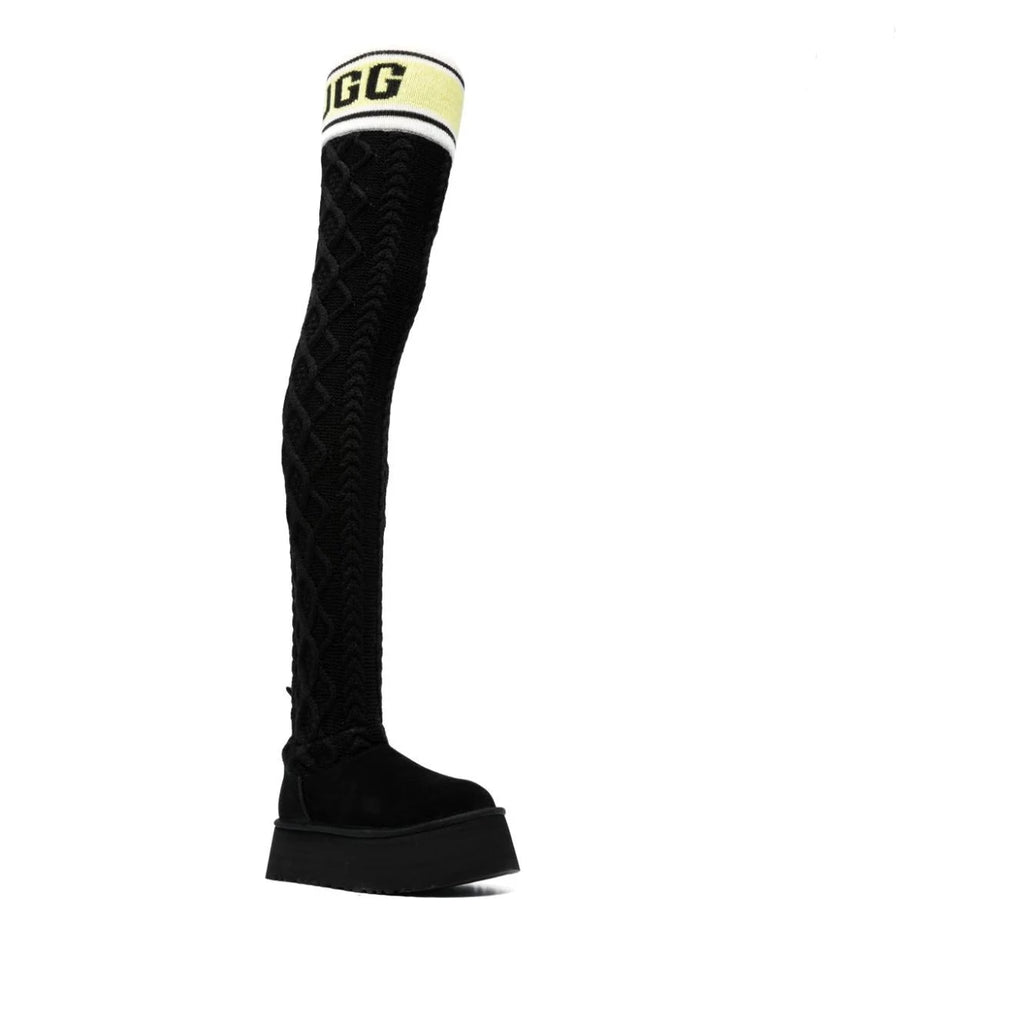 UGG | BOTAS | MUJER | W CLASSIC SWEATER LETTER TALL BLACK | NEGRO