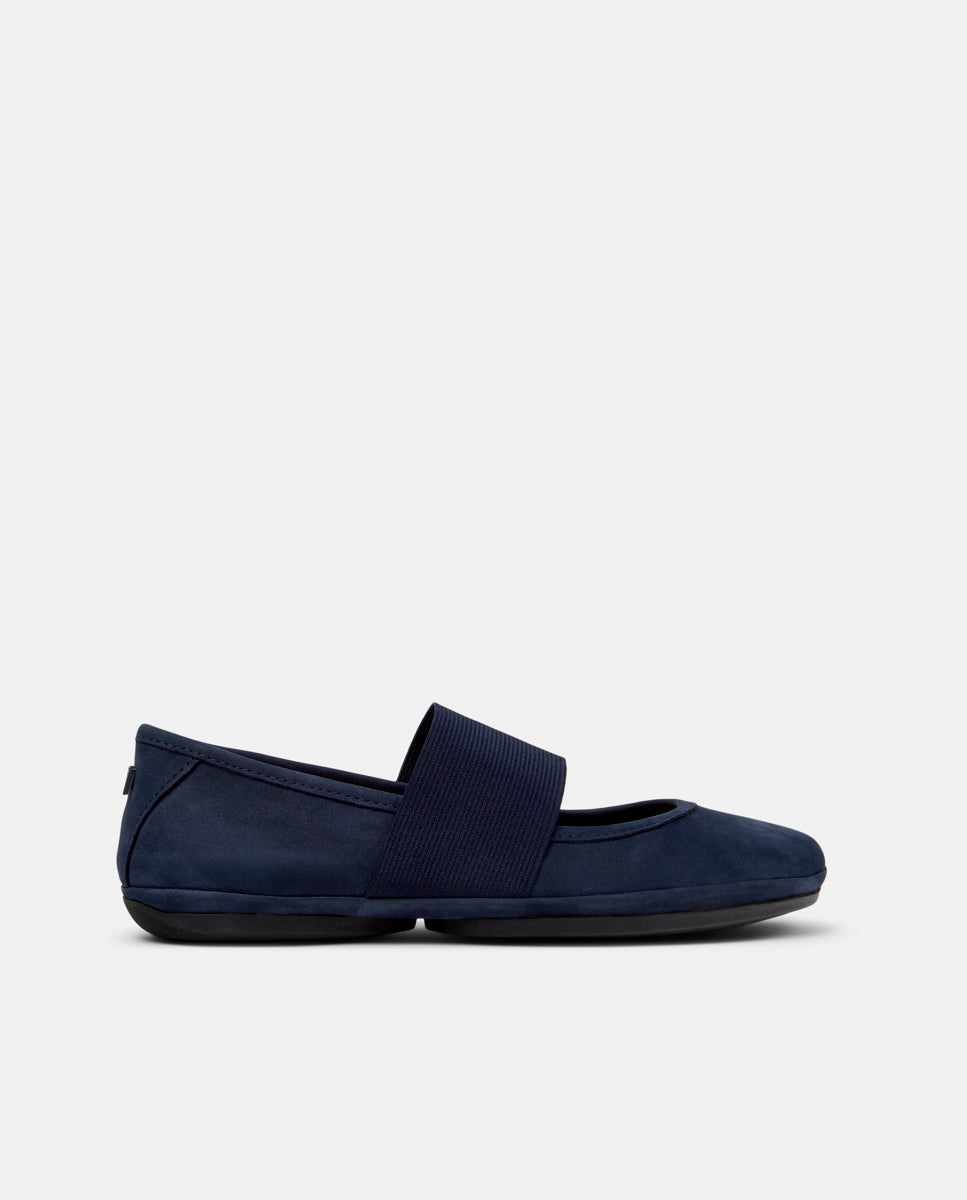 CAMPER Right Nina、Tascónのブルーレディースバレエシューズ
