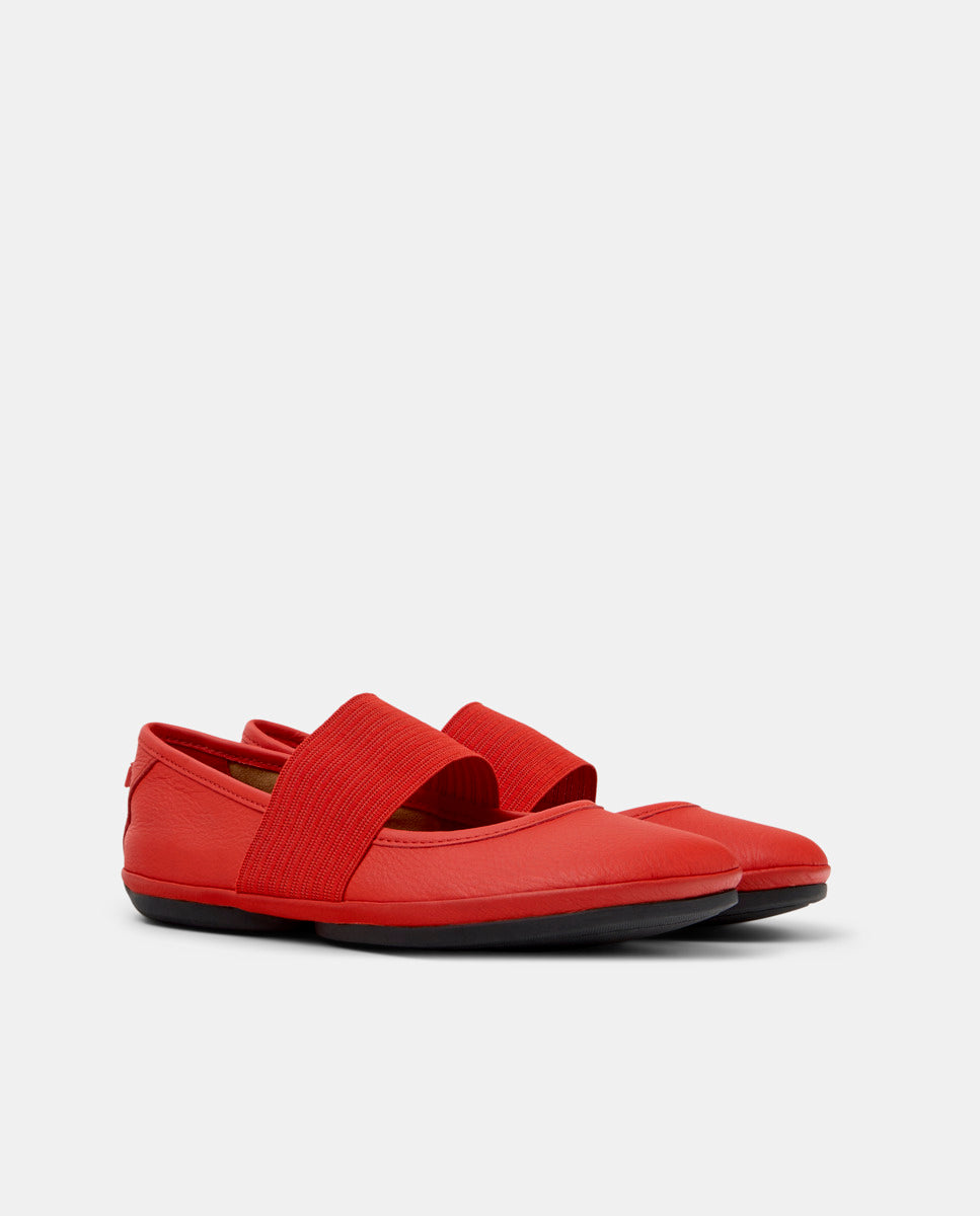 CAMPER Right Nina, red ballet flats for women at Tascón