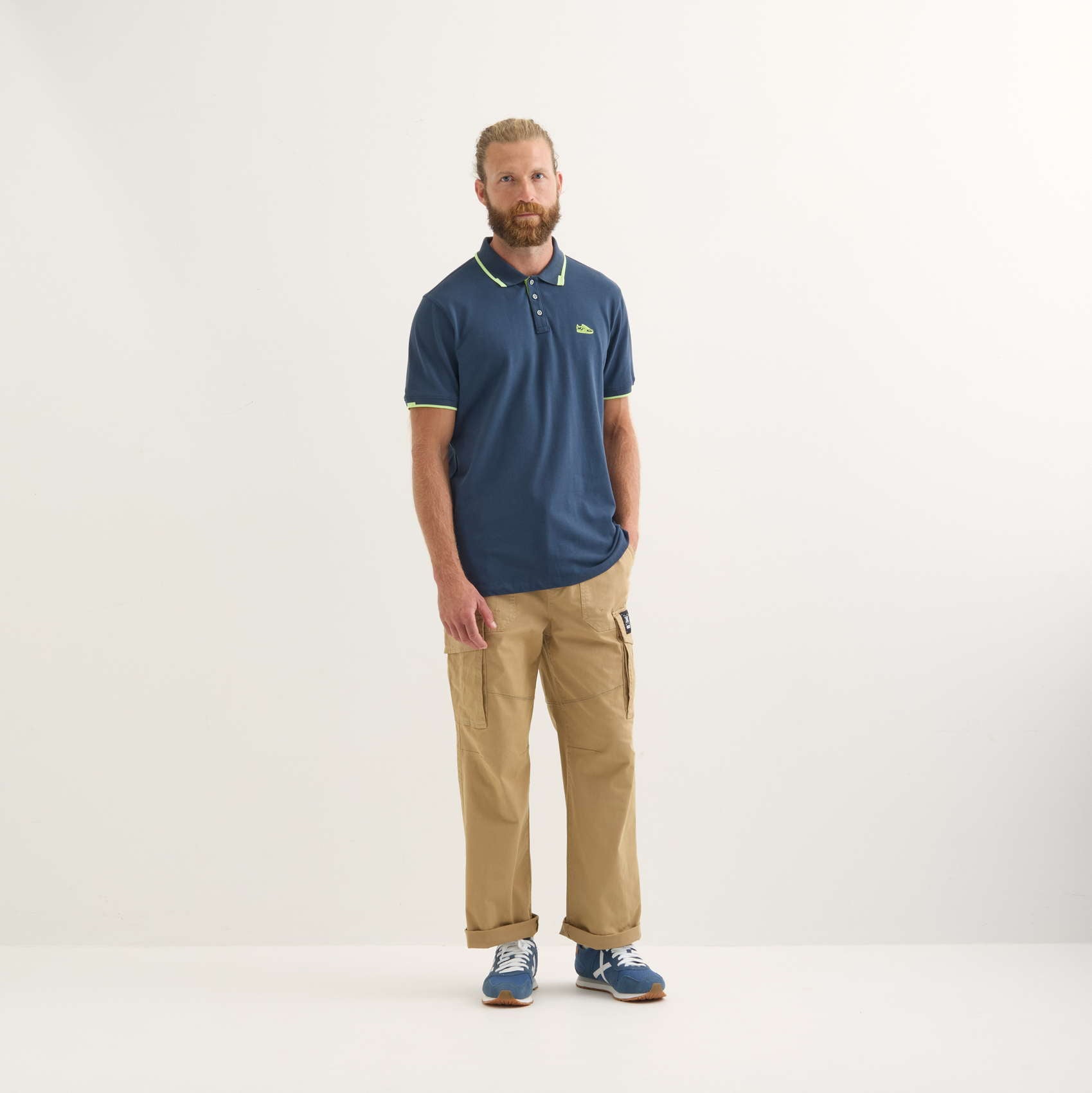MUNICH SLAM Lifestyle C/navy: أزرق polos للرجال