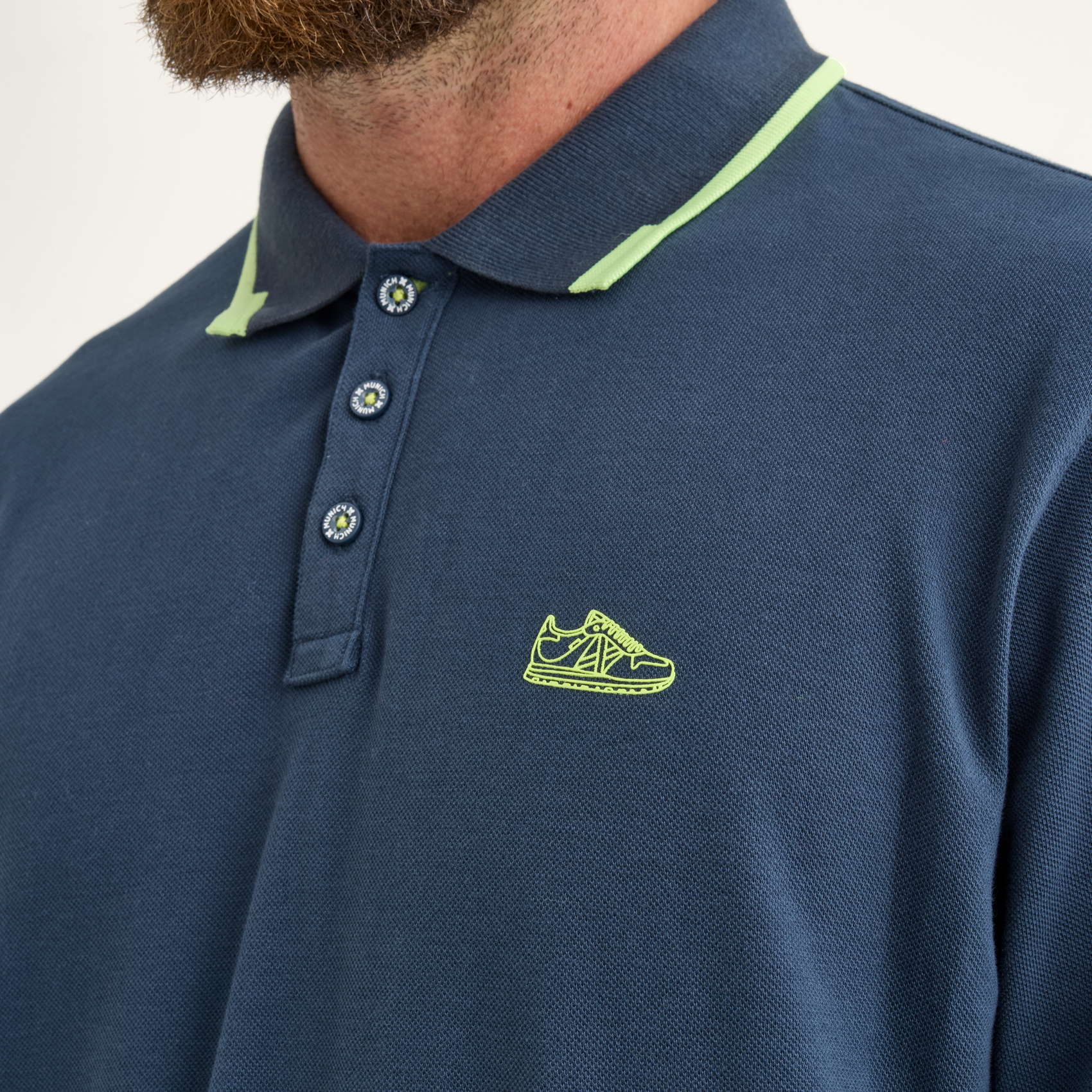 MUNICH SLAM Lifestyle C/navy: أزرق polos للرجال