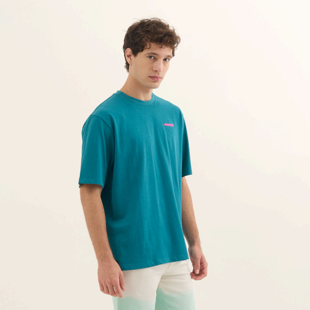 MUNICH Bruno Oversize T-shirt: blau samarreta per a home