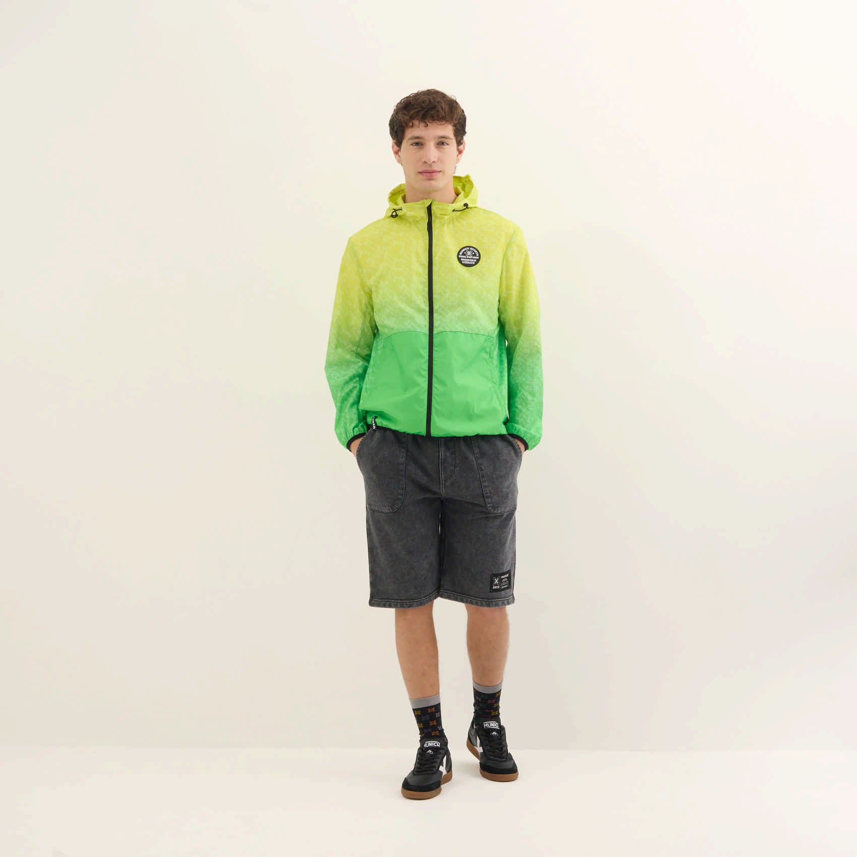 MUNICH Windbreaker Monogram: amarillo jacket for men