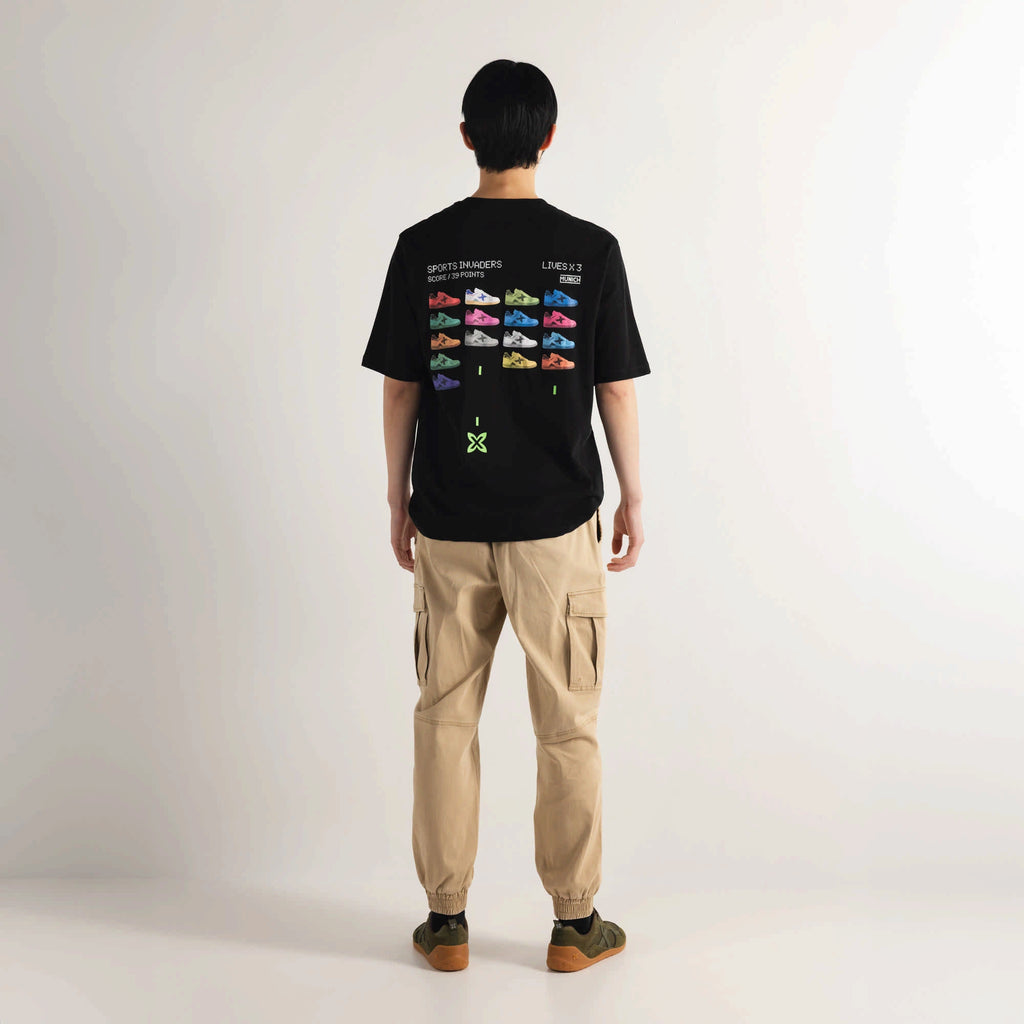 MUNICH Oversize T-shirt Invaders Black: أسود تيشيرت للرجال