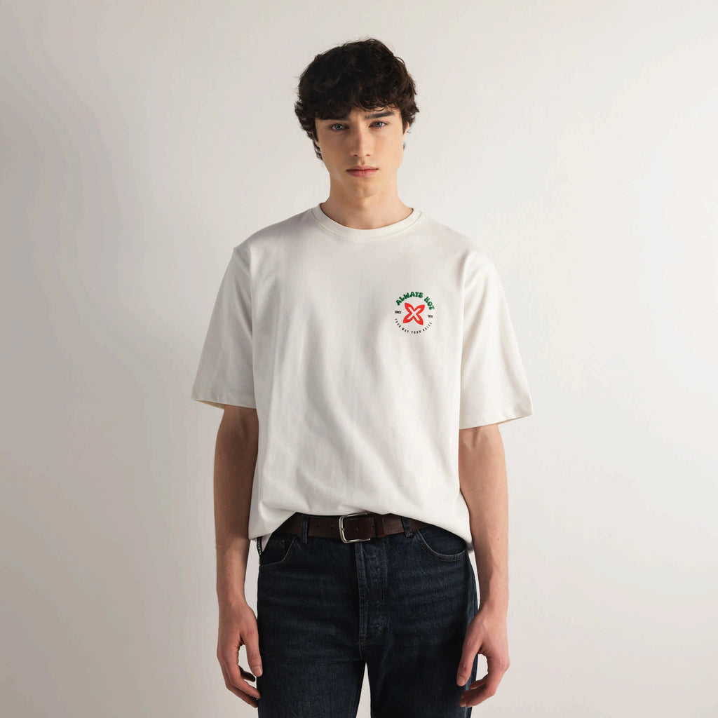 MUNICH Oversize T-shirt Chilly OFF White: wit T-shirt voor heren