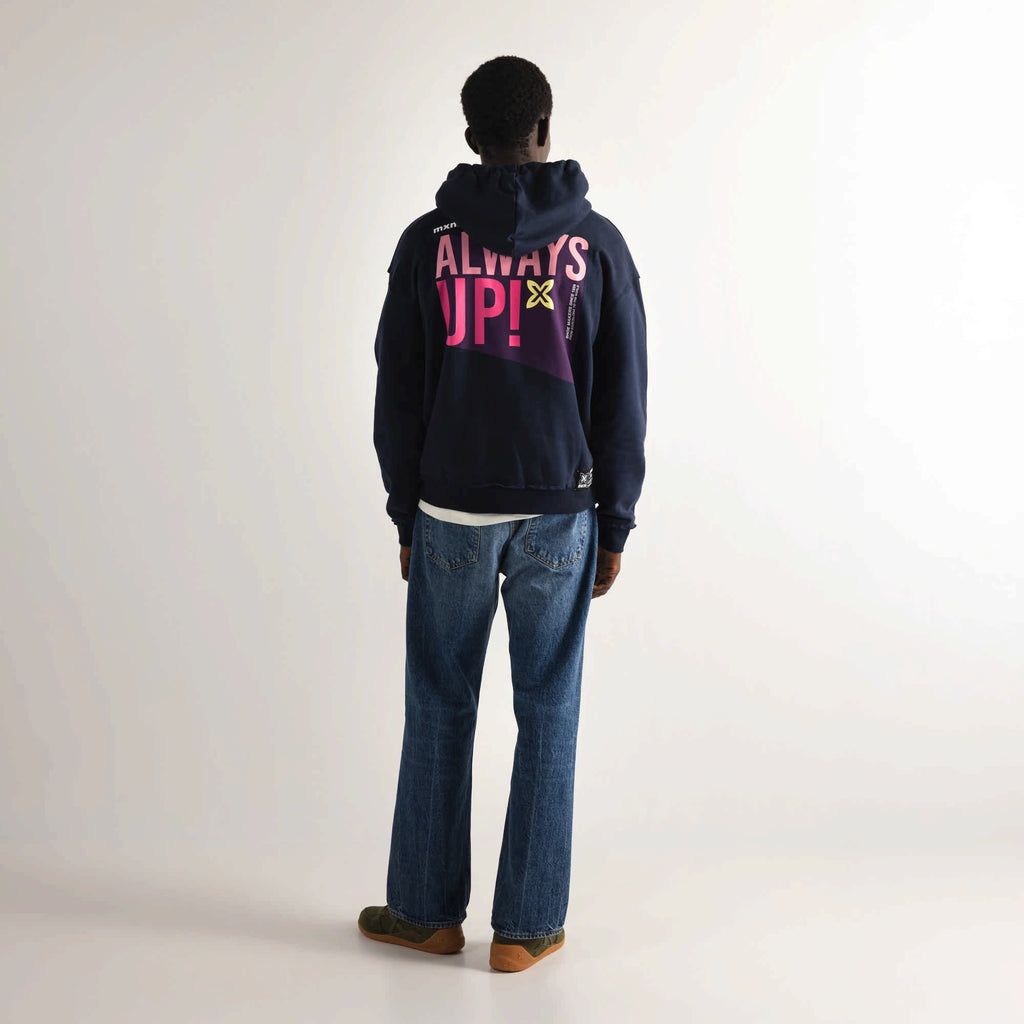 MUNICH Hoodie UP! NAVY: bleu pull pour homme