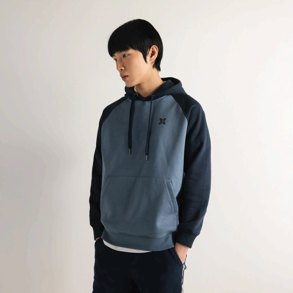 MUNICH | JERSEYS | HOMBRE | ESSENTIALS HOODIE BICOLOR BLUE | AZUL