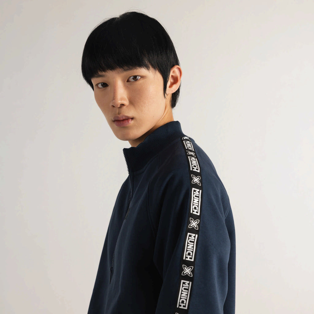 MUNICH Essentials Jacket Squadra NAVY: blauw jas voor heren