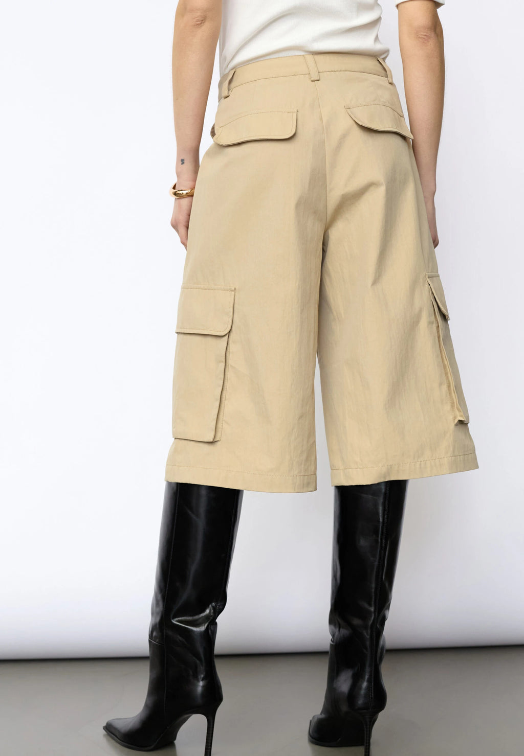 COCOUTURE | PANTALONES CORTOS | MUJER | KESHACC BERMUDA BISQUIT | BEIGE
