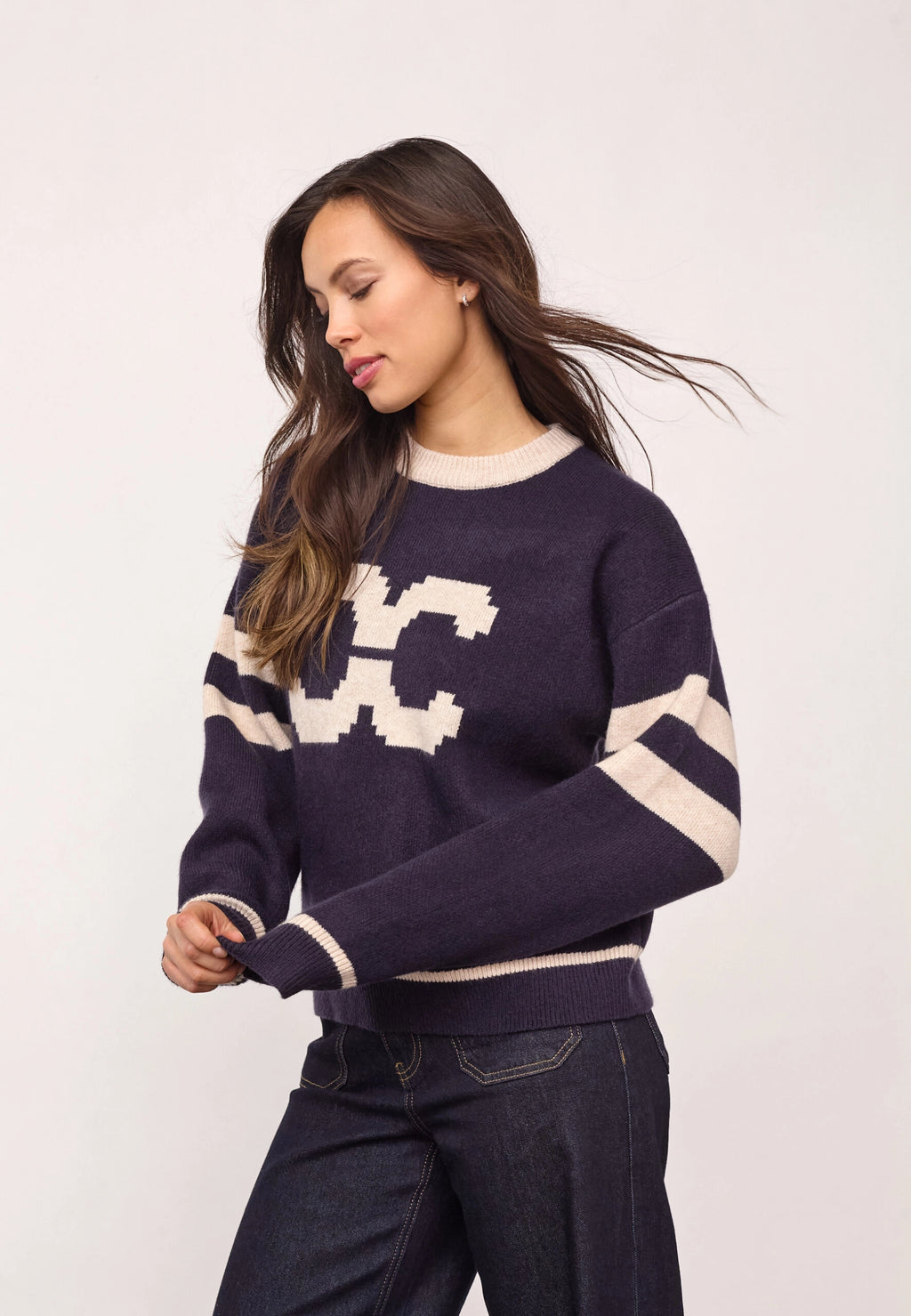 COCOUTURE | JERSEYS | MUJER | ROWCC COCO LOGO KNIT NAVY | AZUL