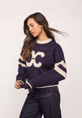 COCOUTURE | JERSEYS | MUJER | ROWCC COCO LOGO KNIT NAVY | AZUL