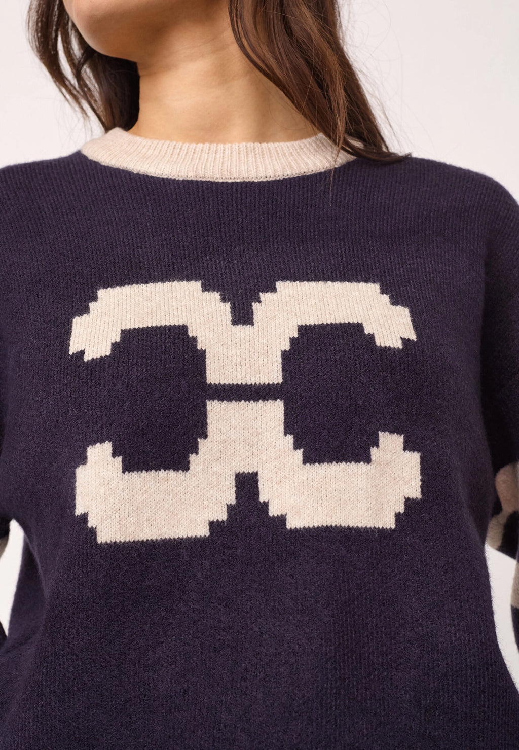 COCOUTURE | JERSEYS | MUJER | ROWCC COCO LOGO KNIT NAVY | AZUL