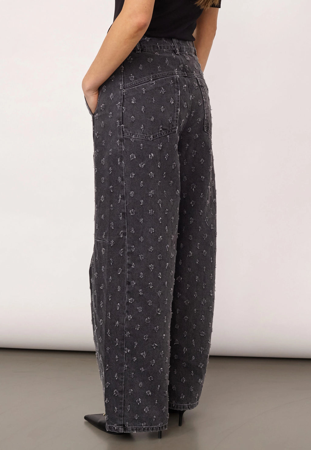COCOUTURE Derricc DOT Jeans MID GREY: серый брюки для женщин