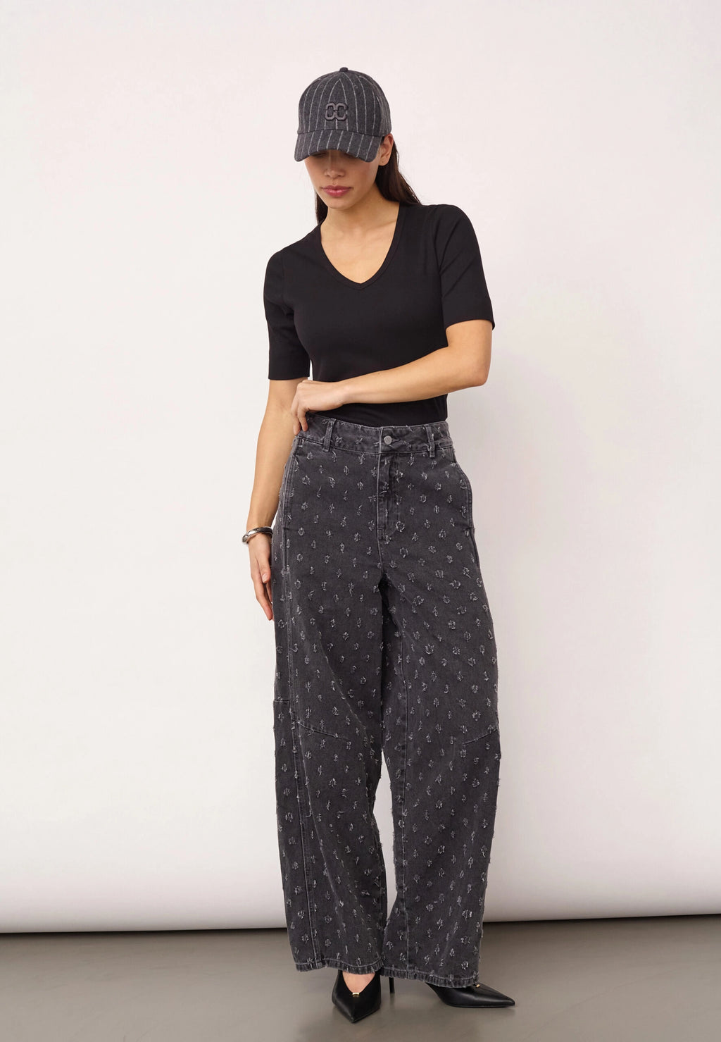 COCOUTURE Derricc DOT Jeans MID GREY: серый брюки для женщин