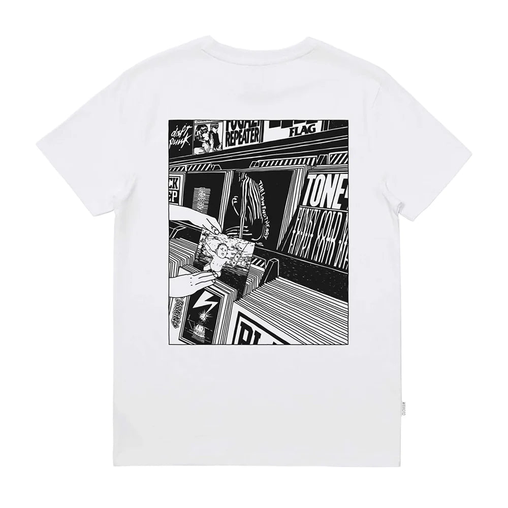 WEMOTO Crate TEE White: white T-shirt for men